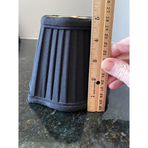 Chandelier Lamp Shades, Black, 4 Sided, Clip On (Qty. 4) - Picture 6 of 9